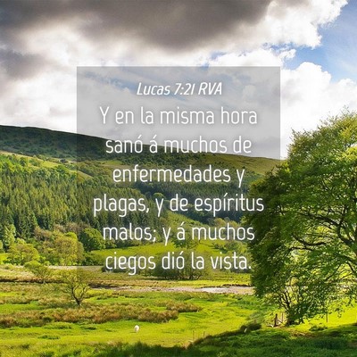 Picture 04 - Lucas 7:21 RVA - Y en la misma hora sanó á muchos de - Bible Verse Picture