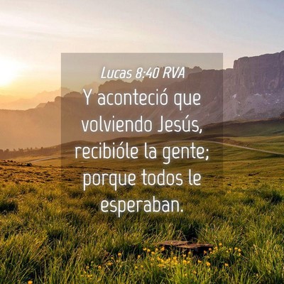 Picture 04 - Lucas 8:40 RVA - Y aconteció que volviendo Jesús, recibióle la - Bible Verse Picture