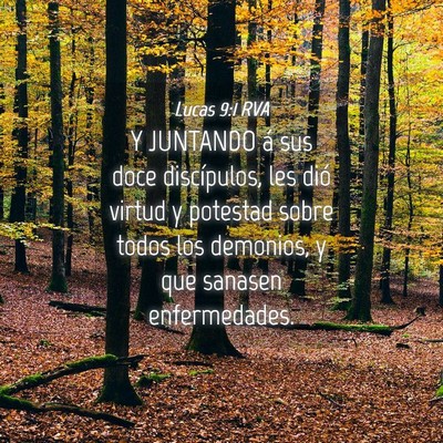 Picture 04 - Lucas 9:1 RVA - Y JUNTANDO á sus doce discípulos, les dió - Bible Verse Picture