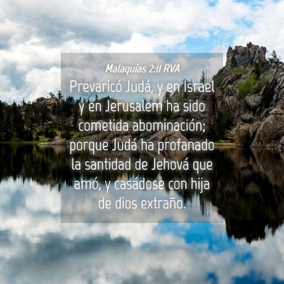 Picture 04 - Malaquías 2:11 RVA - Prevaricó Judá, y en Israel y en Jerusalem ha - Bible Verse Picture