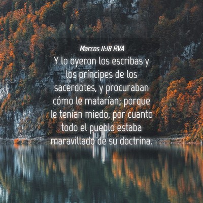 Picture 04 - Marcos 11:18 RVA - Y lo oyeron los escribas y los príncipes de los - Bible Verse Picture