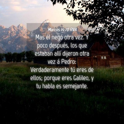 Picture 04 - Marcos 14:70 RVA - Mas él negó otra vez. Y poco después, los que - Bible Verse Picture