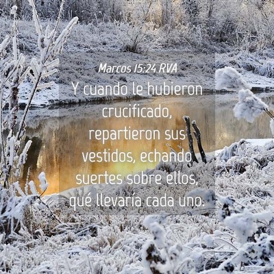 Picture 04 - Marcos 15:24 RVA - Y cuando le hubieron crucificado, repartieron sus - Bible Verse Picture