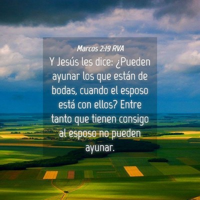 Picture 04 - Marcos 2:19 RVA - Y Jesús les dice: ¿Pueden ayunar los que están - Bible Verse Picture