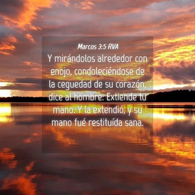 Picture 04 - Marcos 3:5 RVA - Y mirándolos alrededor con enojo, - Bible Verse Picture