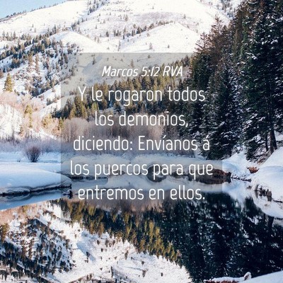 Picture 04 - Marcos 5:12 RVA - Y le rogaron todos los demonios, diciendo: - Bible Verse Picture