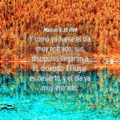 Picture 04 - Marcos 6:35 RVA - Y como ya fuese el día muy entrado, sus - Bible Verse Picture