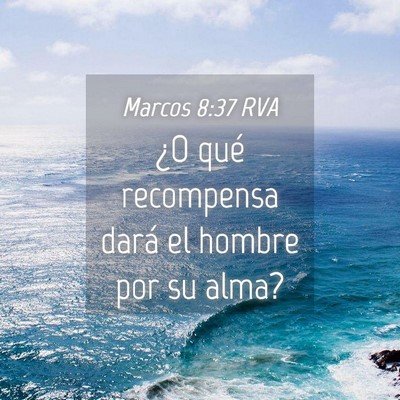 Picture 04 - Marcos 8:37 RVA - ¿O qué recompensa dará el hombre por su - Bible Verse Picture