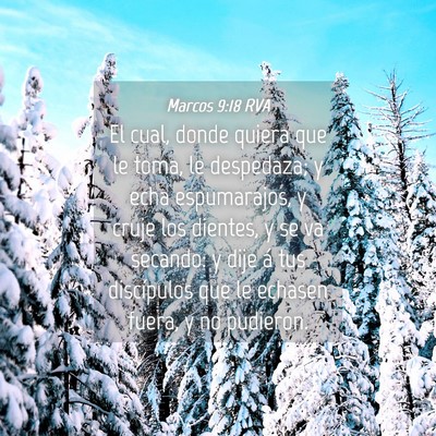 Picture 04 - Marcos 9:18 RVA - El cual, donde quiera que le toma, le despedaza; - Bible Verse Picture