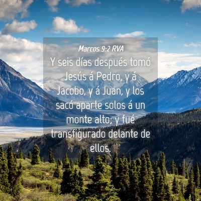 Picture 04 - Marcos 9:2 RVA - Y seis días después tomó Jesús á Pedro, y á - Bible Verse Picture