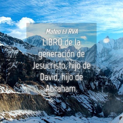 Picture 04 - Mateo 1:1 RVA - LIBRO de la generación de Jesucristo, hijo de - Bible Verse Picture