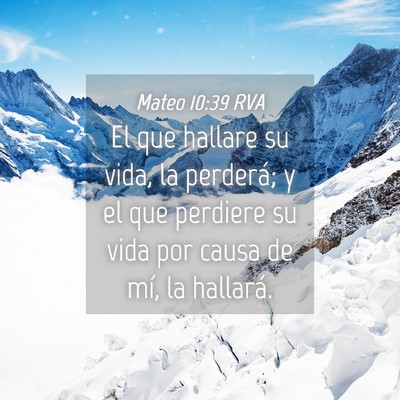 Picture 04 - Mateo 10:39 RVA - El que hallare su vida, la perderá; y el que - Bible Verse Picture