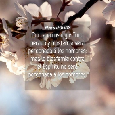 Picture 04 - Mateo 12:31 RVA - Por tanto os digo: Todo pecado y blasfemia será - Bible Verse Picture