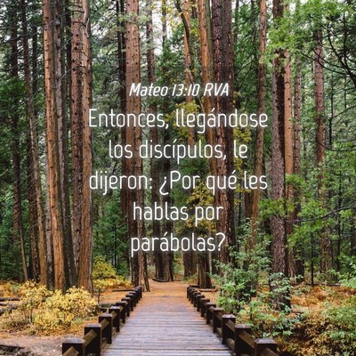 Picture 04 - Mateo 13:10 RVA - Entonces, llegándose los discípulos, le - Bible Verse Picture