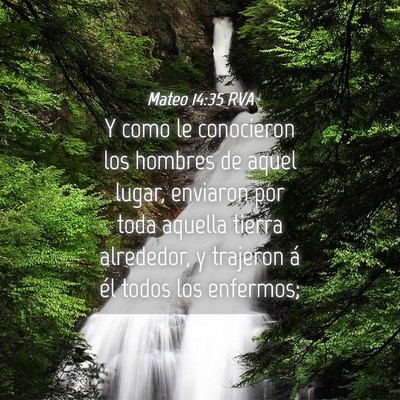 Picture 04 - Mateo 14:35 RVA - Y como le conocieron los hombres de aquel lugar, - Bible Verse Picture