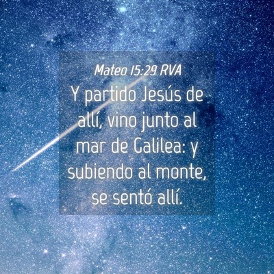 Picture 04 - Mateo 15:29 RVA - Y partido Jesús de allí, vino junto al mar de - Bible Verse Picture