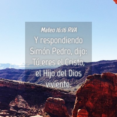 Picture 04 - Mateo 16:16 RVA - Y respondiendo Simón Pedro, dijo: Tú eres el - Bible Verse Picture