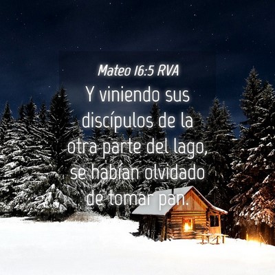Picture 04 - Mateo 16:5 RVA - Y viniendo sus discípulos de la otra parte del - Bible Verse Picture