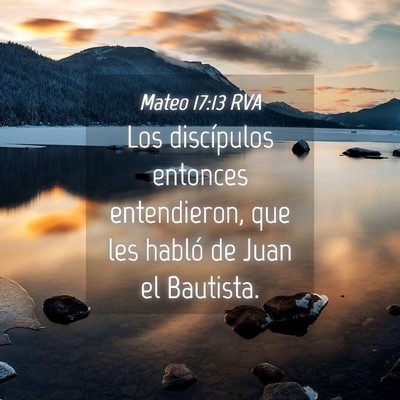 Picture 04 - Mateo 17:13 RVA - Los discípulos entonces entendieron, que les - Bible Verse Picture