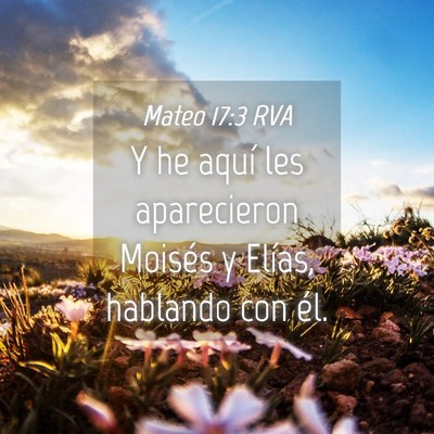 Picture 04 - Mateo 17:3 RVA - Y he aquí les aparecieron Moisés y Elías, - Bible Verse Picture