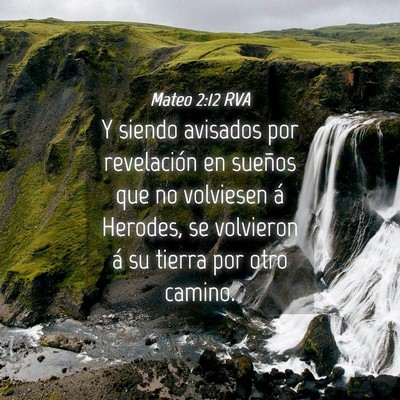 Picture 04 - Mateo 2:12 RVA - Y siendo avisados por revelación en sueños que - Bible Verse Picture