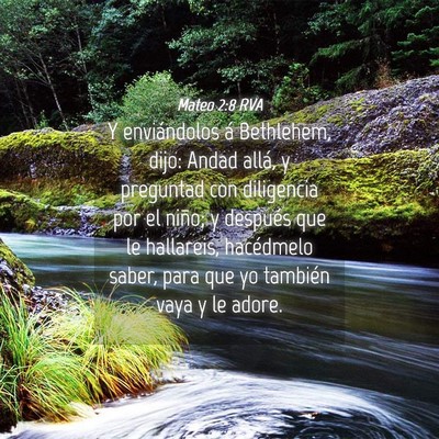 Picture 04 - Mateo 2:8 RVA - Y enviándolos á Bethlehem, dijo: Andad allá, y - Bible Verse Picture