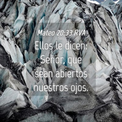 Picture 04 - Mateo 20:33 RVA - Ellos le dicen: Señor, que sean abiertos - Bible Verse Picture