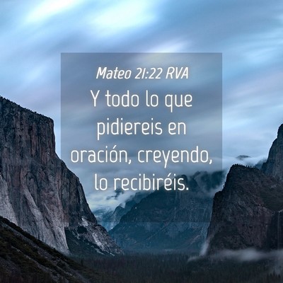 Picture 04 - Mateo 21:22 RVA - Y todo lo que pidiereis en oración, creyendo, lo - Bible Verse Picture