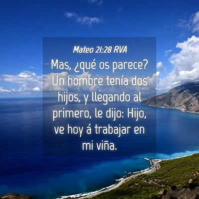 Picture 04 - Mateo 21:28 RVA - Mas, ¿qué os parece? Un hombre tenía dos - Bible Verse Picture
