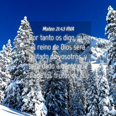 Picture 04 - Mateo 21:43 RVA - Por tanto os digo, que el reino de Dios será - Bible Verse Picture