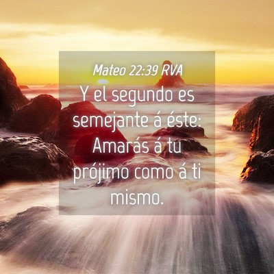 Picture 04 - Mateo 22:39 RVA - Y el segundo es semejante á éste: Amarás á tu - Bible Verse Picture