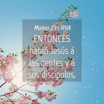 Picture 04 - Mateo 23:1 RVA - ENTONCES habló Jesús á las gentes y á sus - Bible Verse Picture