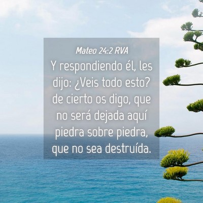 Picture 04 - Mateo 24:2 RVA - Y respondiendo él, les dijo: ¿Veis todo esto? - Bible Verse Picture