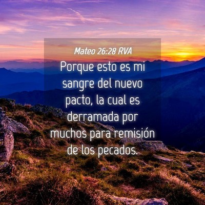 Picture 04 - Mateo 26:28 RVA - Porque esto es mi sangre del nuevo pacto, la cual - Bible Verse Picture