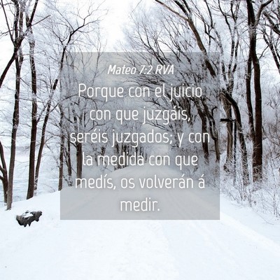 Picture 04 - Mateo 7:2 RVA - Porque con el juicio con que juzgáis, seréis - Bible Verse Picture