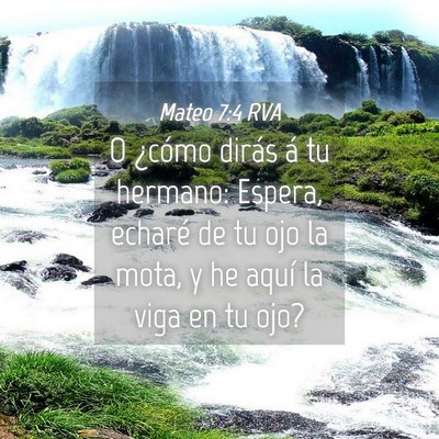 Picture 04 - Mateo 7:4 RVA - O ¿cómo dirás á tu hermano: Espera, echaré - Bible Verse Picture