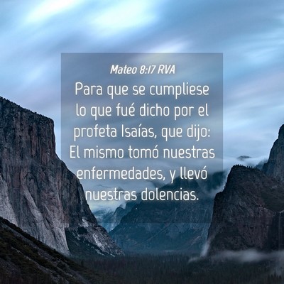 Picture 04 - Mateo 8:17 RVA - Para que se cumpliese lo que fué dicho por el - Bible Verse Picture
