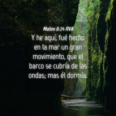 Picture 04 - Mateo 8:24 RVA - Y he aquí, fué hecho en la mar un gran - Bible Verse Picture