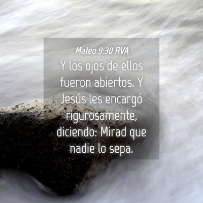Picture 04 - Mateo 9:30 RVA - Y los ojos de ellos fueron abiertos. Y Jesús les - Bible Verse Picture
