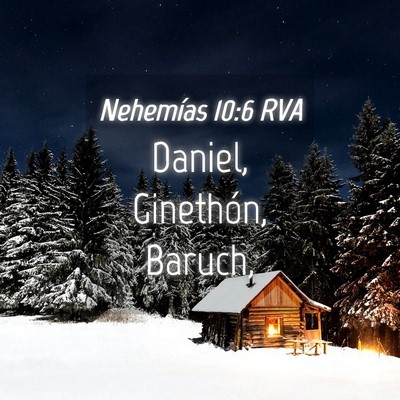 Picture 04 - Nehemías 10:6 RVA - Daniel, Ginethón, - Bible Verse Picture
