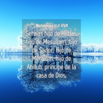 Picture 04 - Nehemías 11:11 RVA - Seraías hijo de Hilcías, hijo de Mesullam, hijo - Bible Verse Picture