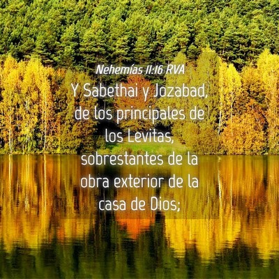 Picture 04 - Nehemías 11:16 RVA - Y Sabethai y Jozabad, de los principales de los - Bible Verse Picture