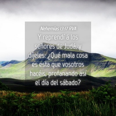 Picture 04 - Nehemías 13:17 RVA - Y reprendí á los señores de Judá, y díjeles: - Bible Verse Picture