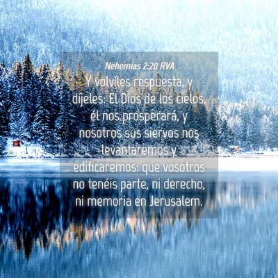 Picture 04 - Nehemías 2:20 RVA - Y volvíles respuesta, y díjeles: El Dios de los - Bible Verse Picture