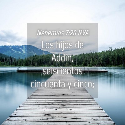 Picture 04 - Nehemías 7:20 RVA - Los hijos de Addin, seiscientos cincuenta y - Bible Verse Picture
