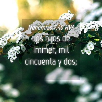 Picture 04 - Nehemías 7:40 RVA - Los hijos de Immer, mil cincuenta y - Bible Verse Picture