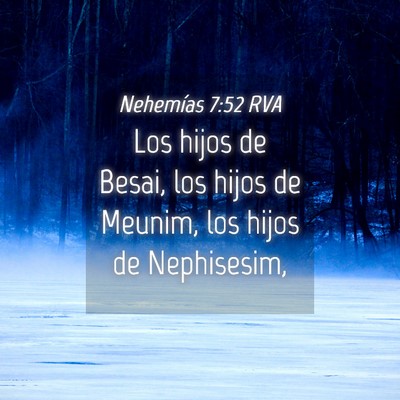 Picture 04 - Nehemías 7:52 RVA - Los hijos de Besai, los hijos de Meunim, los - Bible Verse Picture
