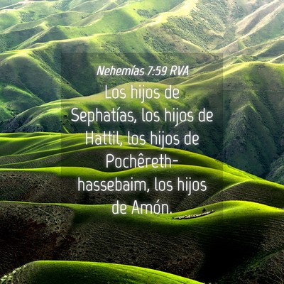 Picture 04 - Nehemías 7:59 RVA - Los hijos de Sephatías, los hijos de Hattil, los - Bible Verse Picture