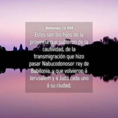 Picture 04 - Nehemías 7:6 RVA - Estos son los hijos de la provincia que subieron - Bible Verse Picture