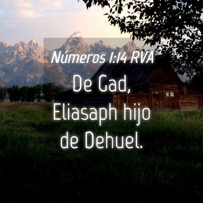 Picture 04 - Números 1:14 RVA - De Gad, Eliasaph hijo de - Bible Verse Picture